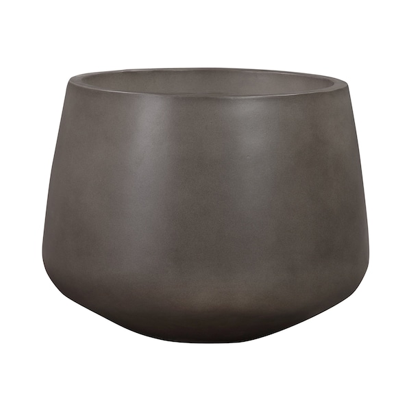 Armen Living Amethyst Medium Round Lightweight Concrete Indoor or Outdoor Planter in Gray LCAWSMPLGR - main
